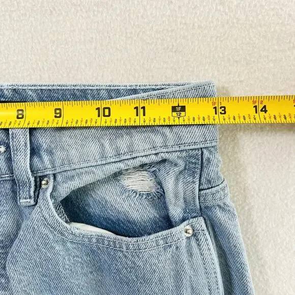 Playboy by PacSun Size 23 Eco Super Distressed High Waisted Baggy Jeans - Picture 4 of 15